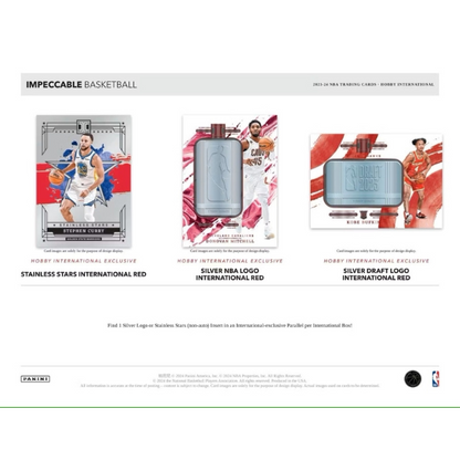 Panini Impeccable NBA Basketball International Hobby Box 2023/2024
