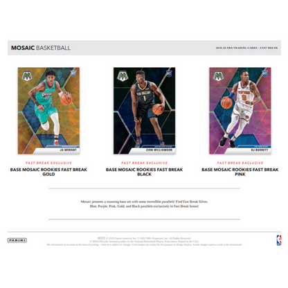 Panini Mosaic Basketball NBA Fastbreak Hobby Box 2019/2020