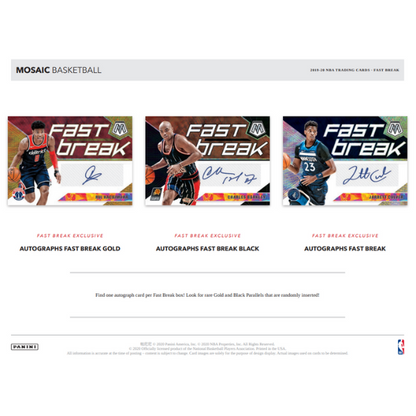 Panini Mosaic Basketball NBA Fastbreak Hobby Box 2019/2020