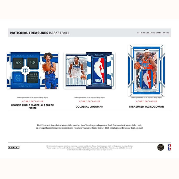 Panini National Treasures Hobby Box NBA Basketball 2024/2025