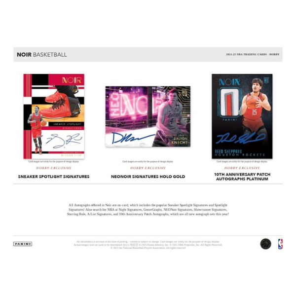 Panini Noir Hobby Box NBA Basketball 2024/2025