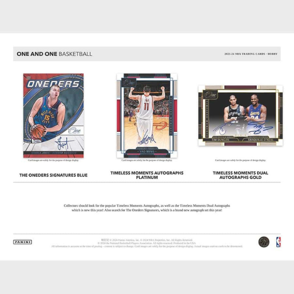 Panini One and One Hobby Box NBA Basketball 2023/2024