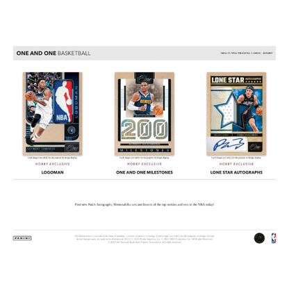 Panini One and One Hobby Box NBA Basketball 2024/2025