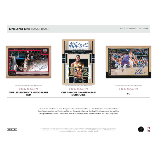 Panini One and One Hobby Box NBA Basketball 2024/2025