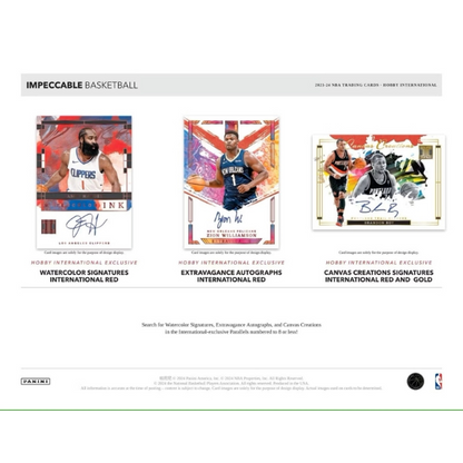 Panini Impeccable NBA Basketball International Hobby Box 2023/2024
