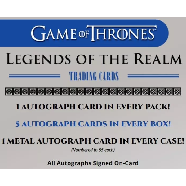 Cartes à collectionner Rittenhouse Game of Thrones Legend of the Realm