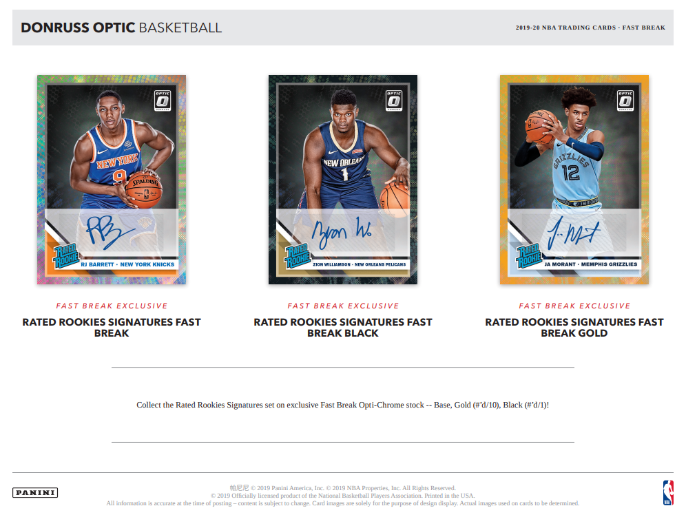 Panini Optic Fast Break Hobby Box NBA Basketball 2019/2020