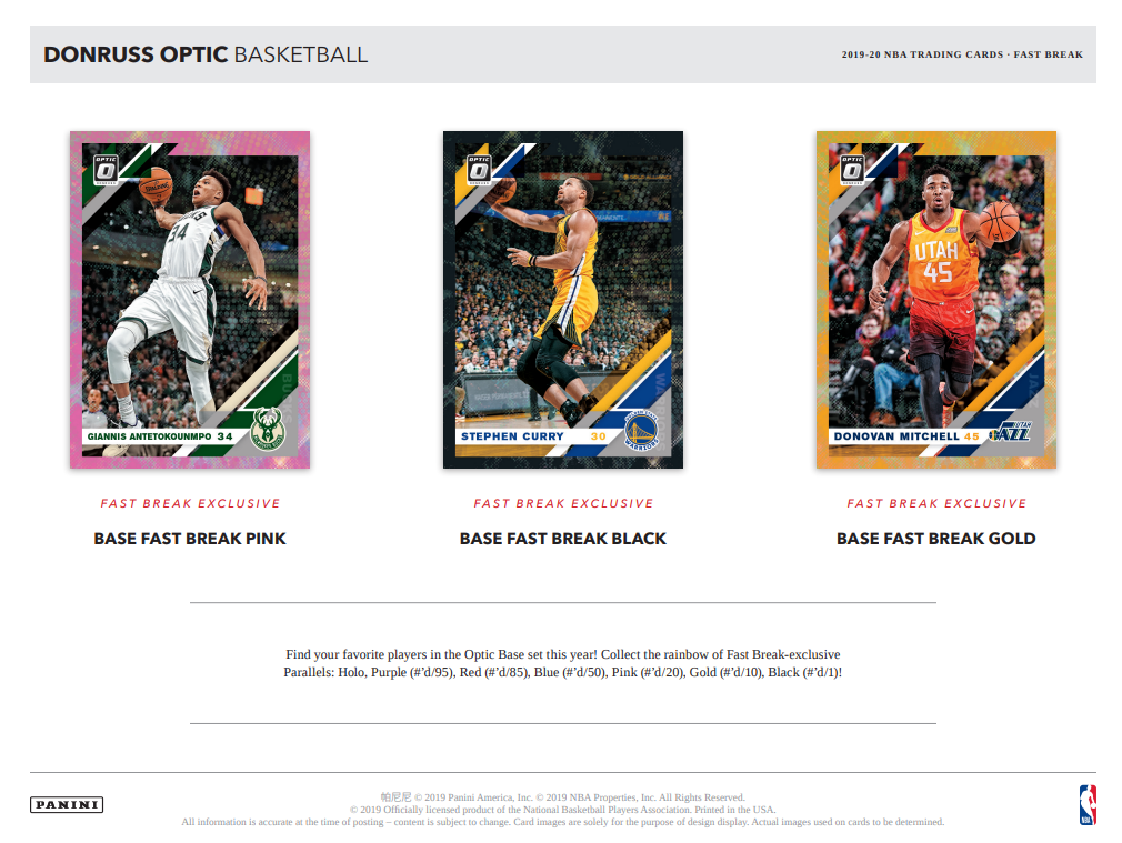Panini Optic Fast Break Hobby Box NBA Basketball 2019/2020