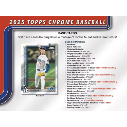Topps Chrome Baseball MLB Hobby Box 2025