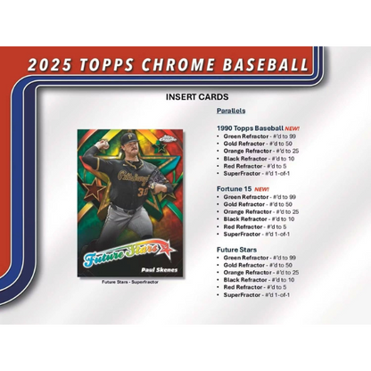 Topps Chrome Baseball MLB Hobby Box 2025