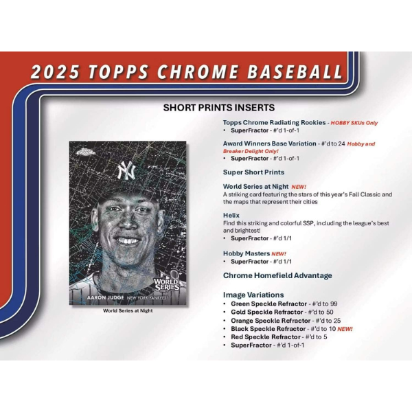Topps Chrome Baseball MLB Hobby Box 2025