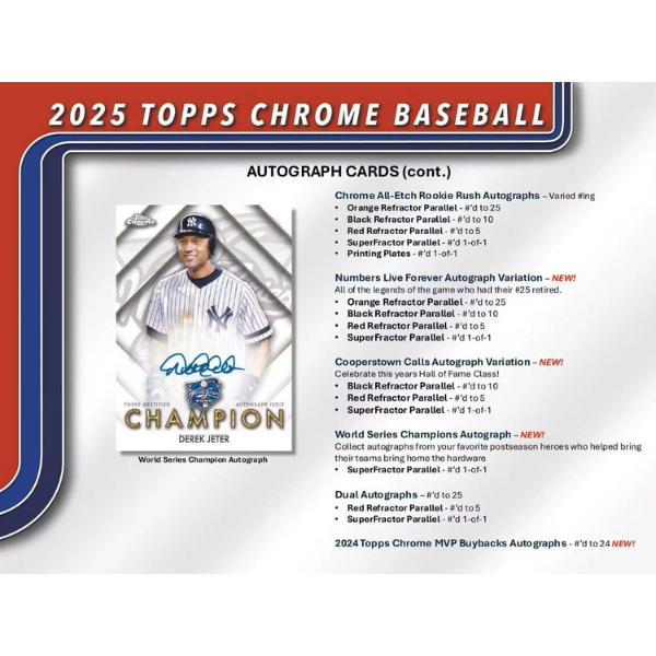 Topps Chrome Baseball MLB Hobby Box 2025