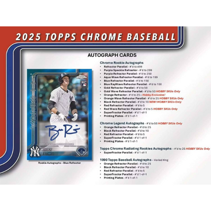 Topps Chrome Baseball MLB Hobby Box 2025