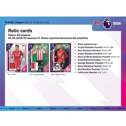 Topps Premier League Soccer (Fußball) EPL Hobby Box 2025/2026