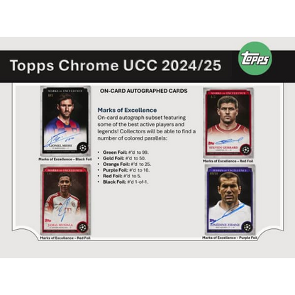 Topps UEFA Competitions Soccer Chrome Jumbo Hobby Box (Fußball) 2024/2025