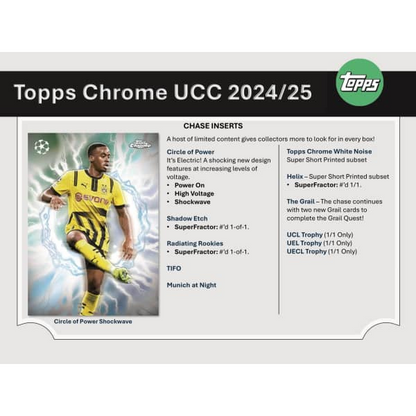 Topps UEFA Competitions Soccer Chrome Jumbo Hobby Box (Fußball) 2024/2025