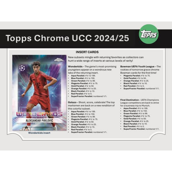 Topps UEFA Competitions Soccer Chrome Jumbo Hobby Box (Fußball) 2024/2025